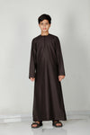 Kids Omani Thobe Brown 101 Col 32