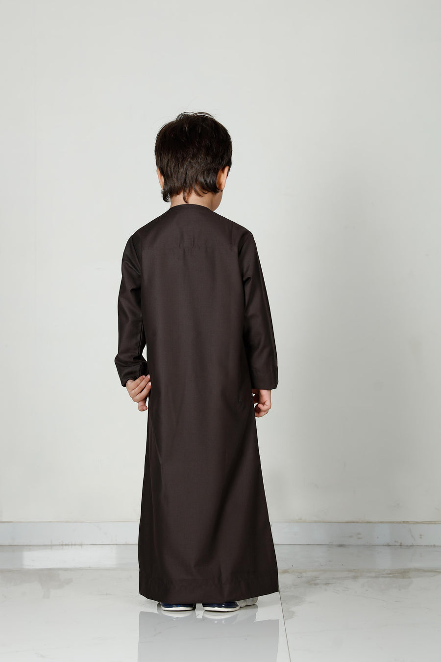 Kids Omani Thobe Brown 101 Col 32