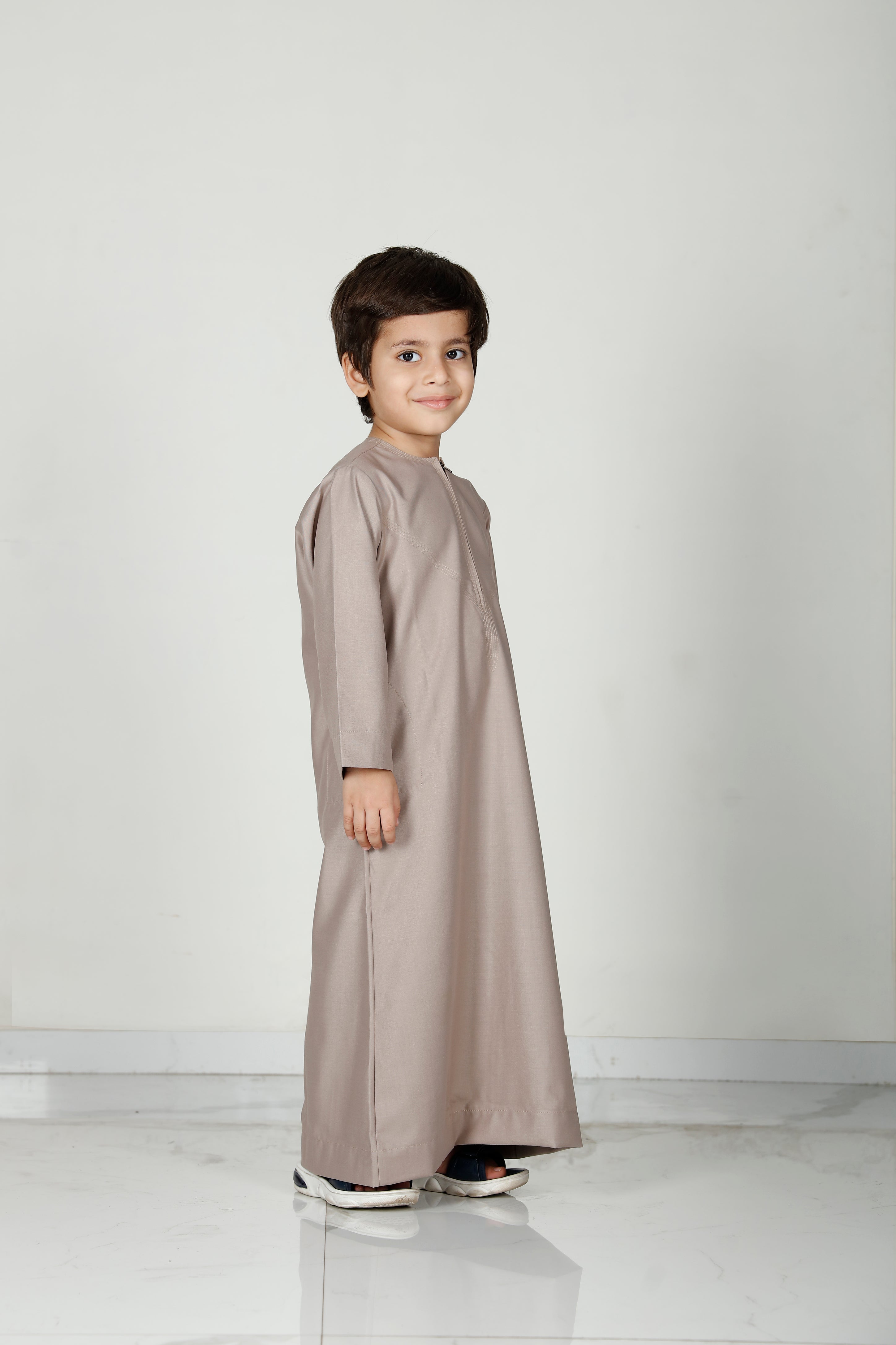 Boys Omani Thobe Taupe 101 Col 24