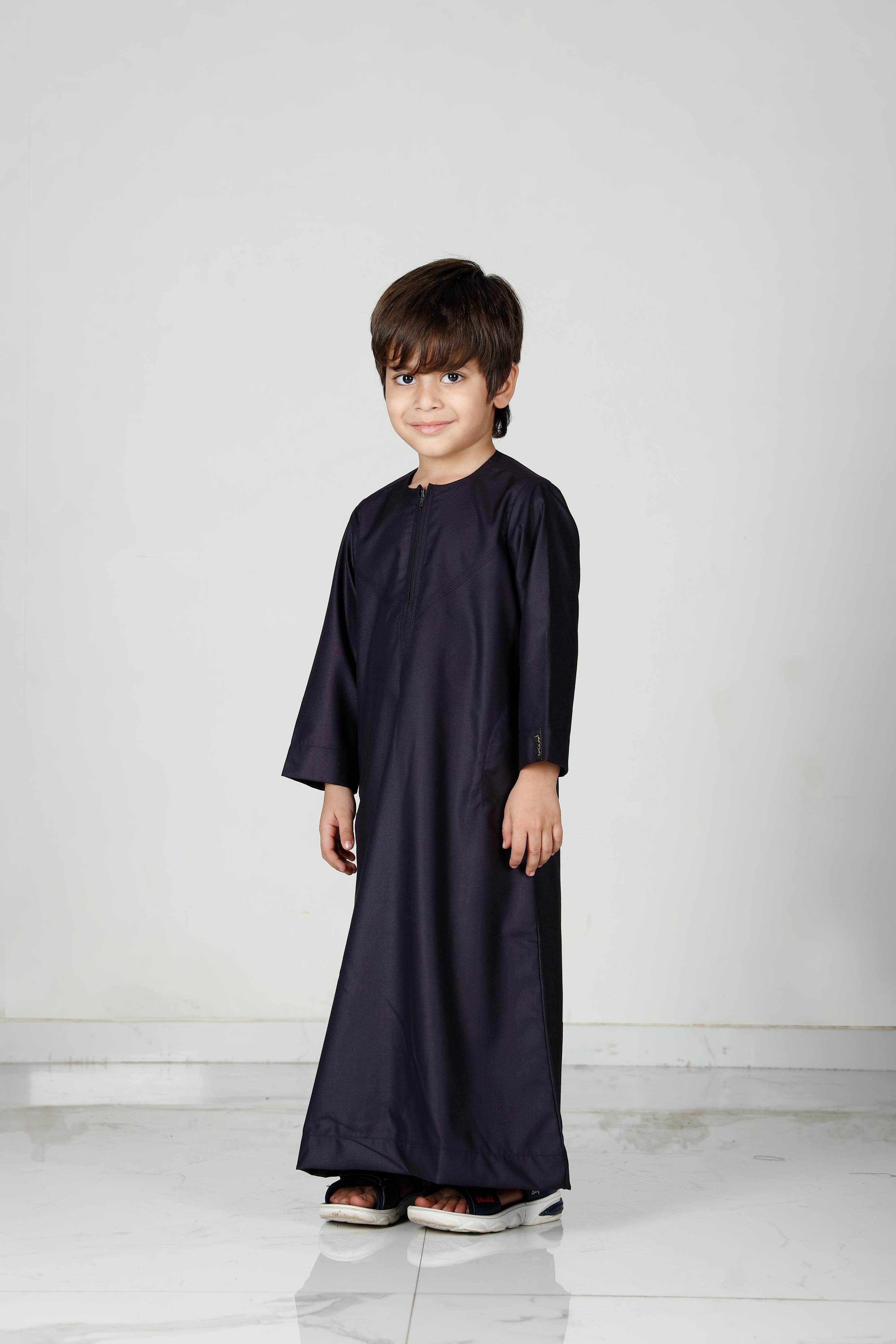 Kids Omani Thobe Purple 101 Col 35