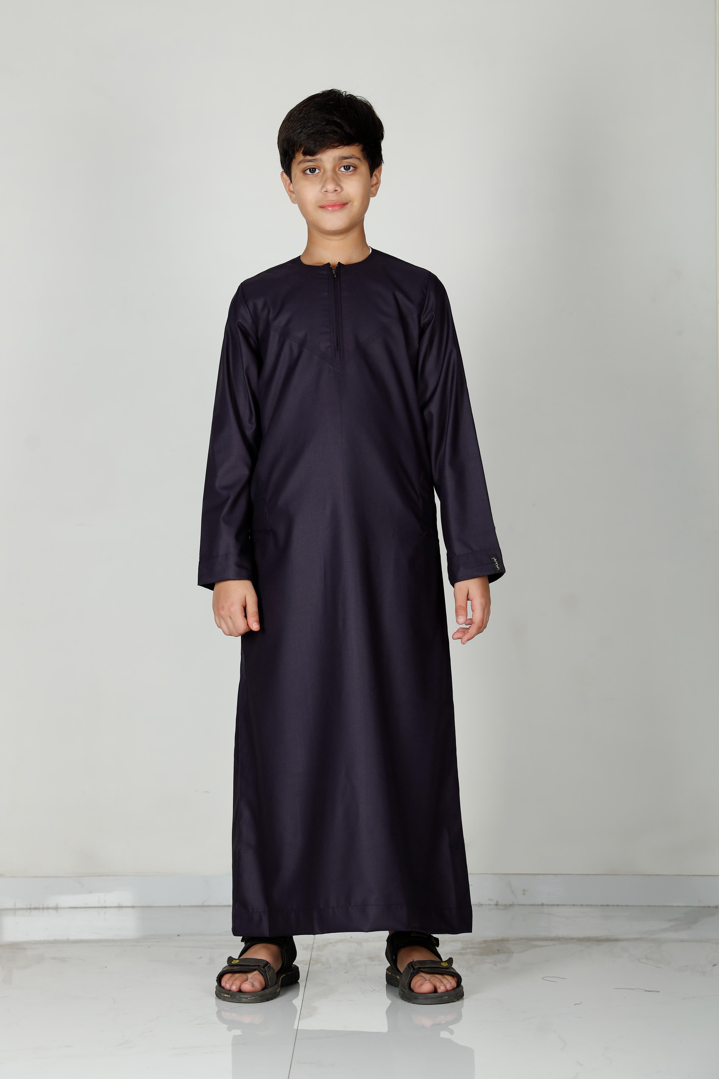 Kids Omani Thobe Purple 101 Col 35
