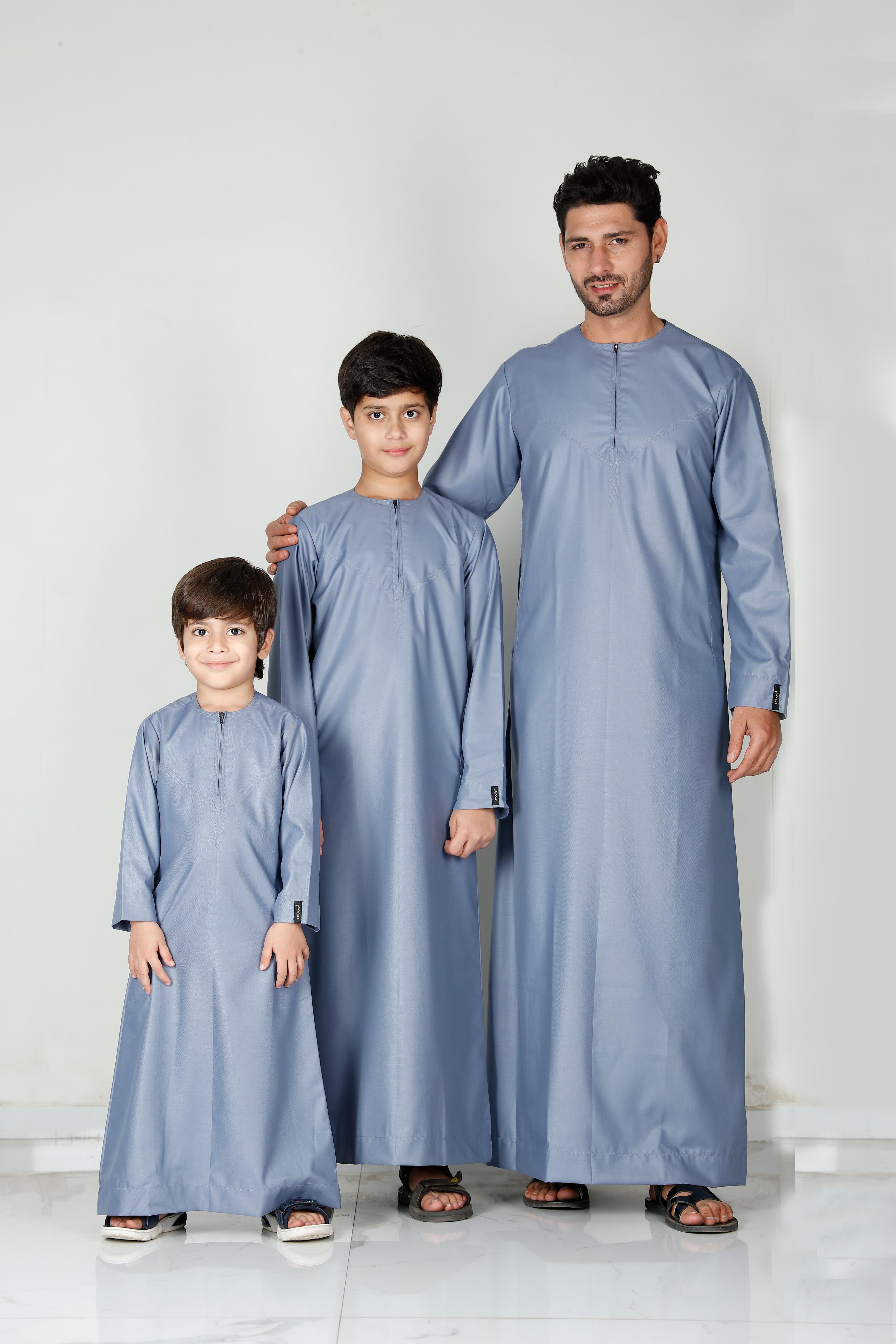 Mens Omani Thobe Steel 101 Col 27