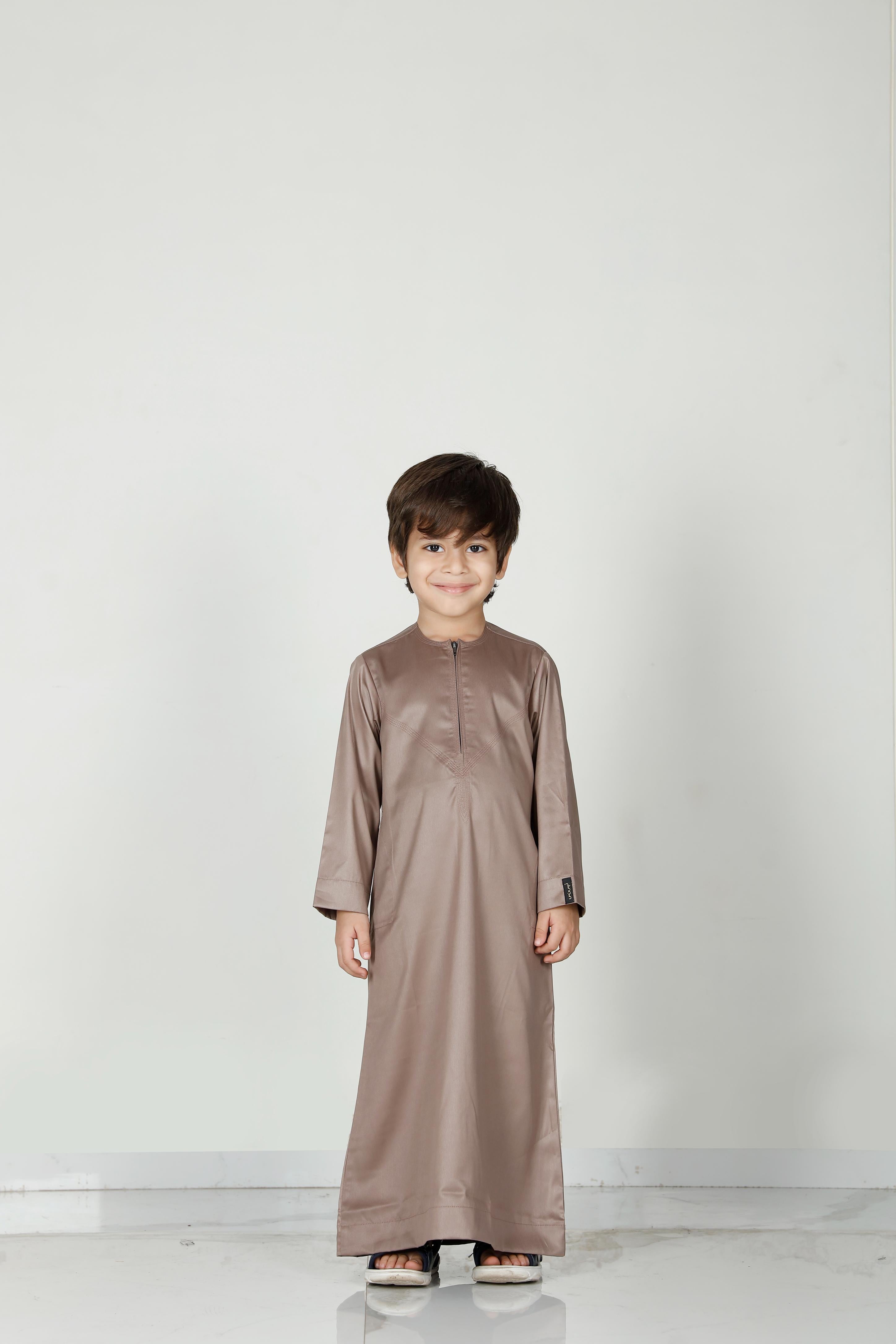Kids Omani Thobe Chestnut 106 Col 7