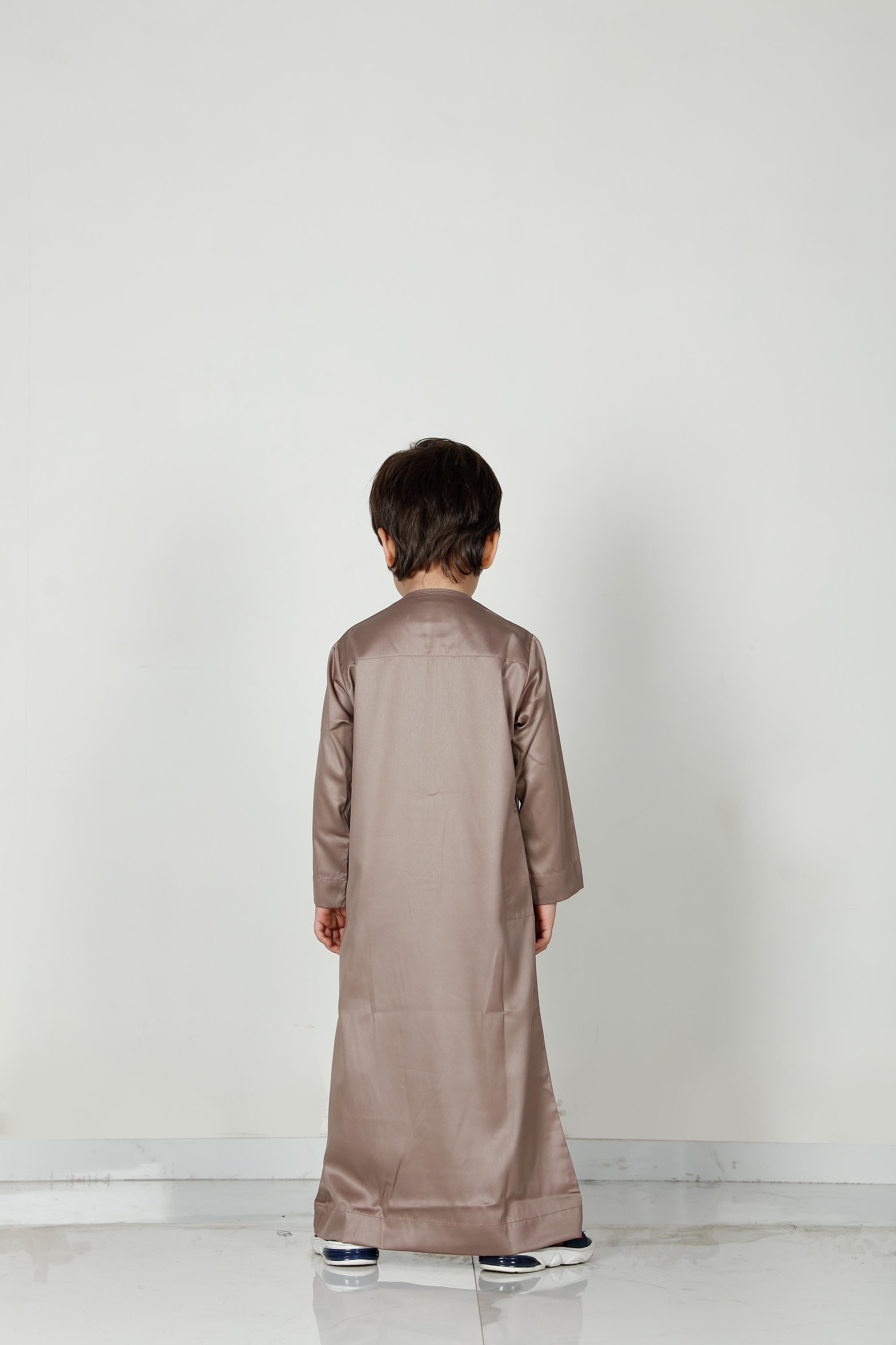 Kids Omani Thobe Chestnut 106 Col 7