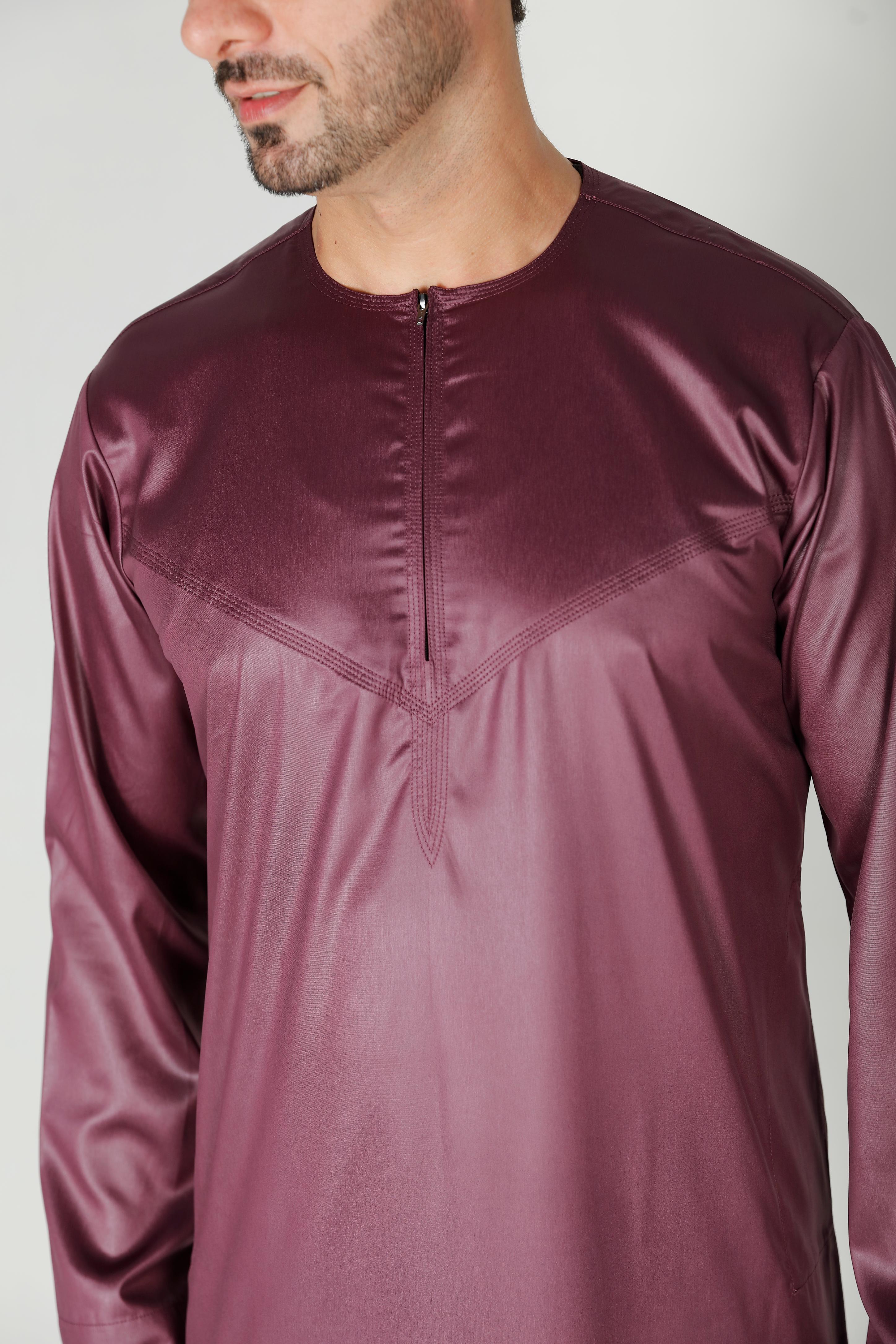 Mens Omani Thobe Plum 106 Col 13