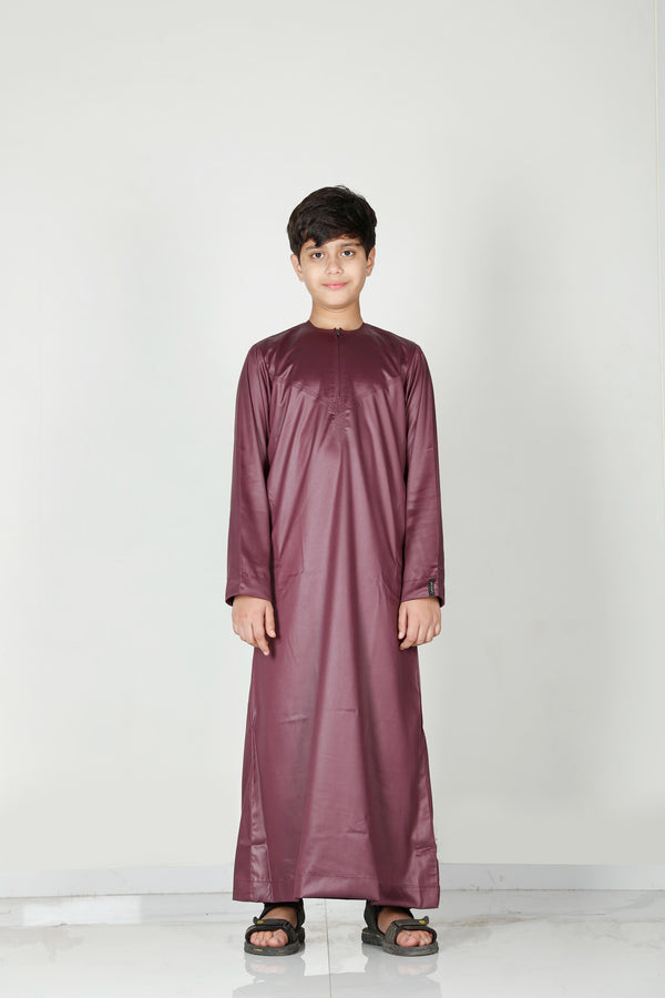 Kids Omani Thobe Plum 106 Col 13