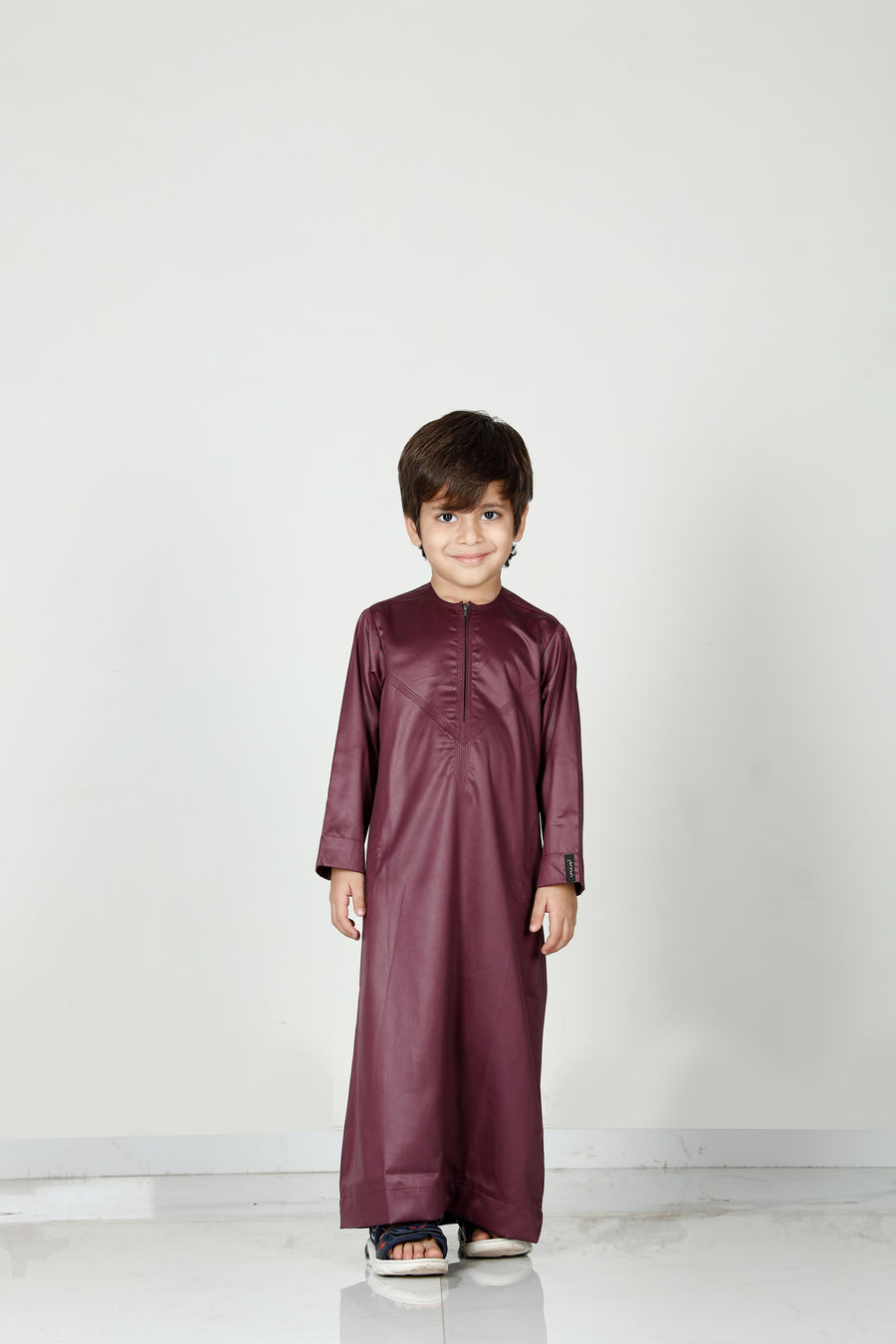 Kids Omani Thobe Plum 106 Col 13