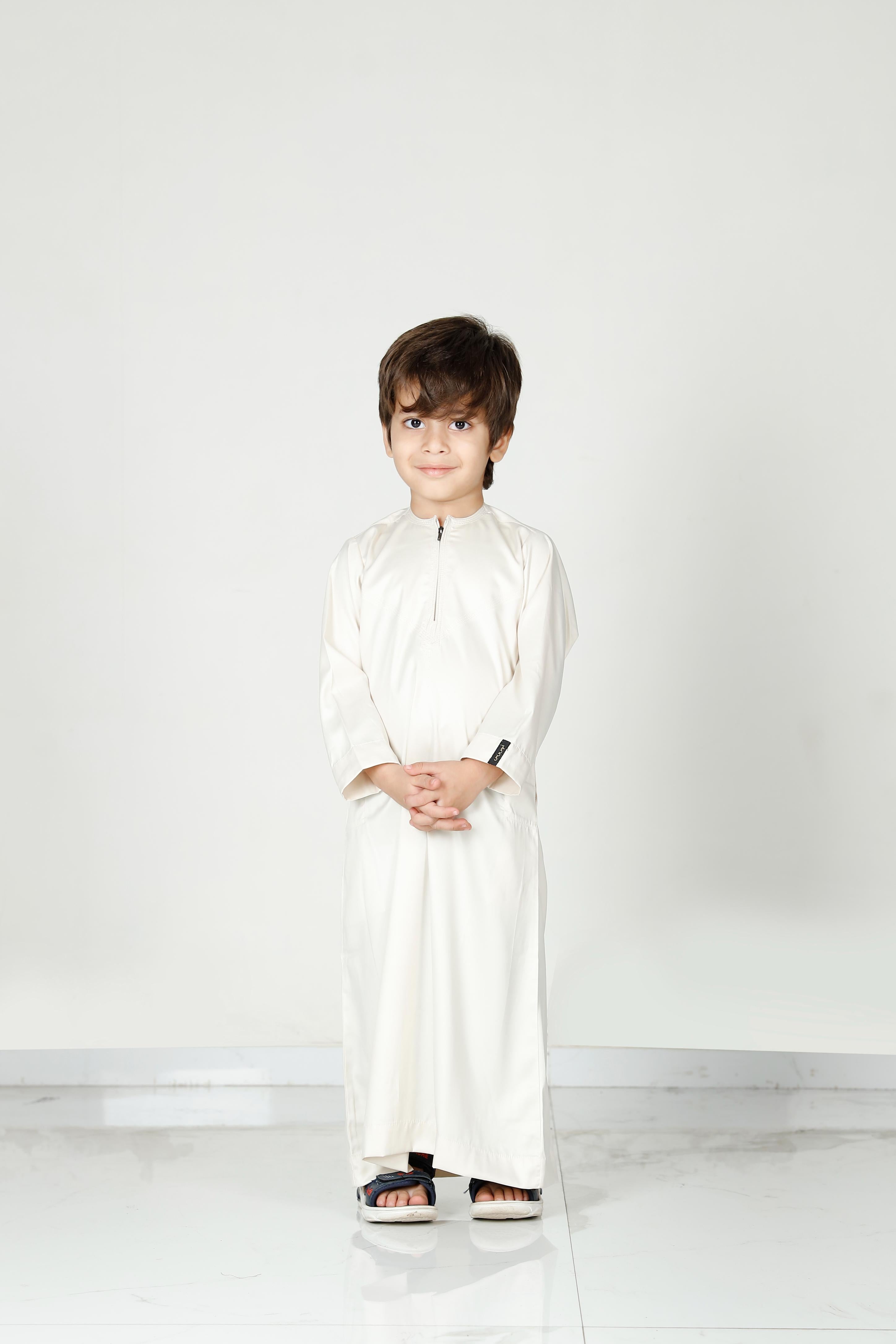 Kids Omani Thobe Butter 106 Col 2