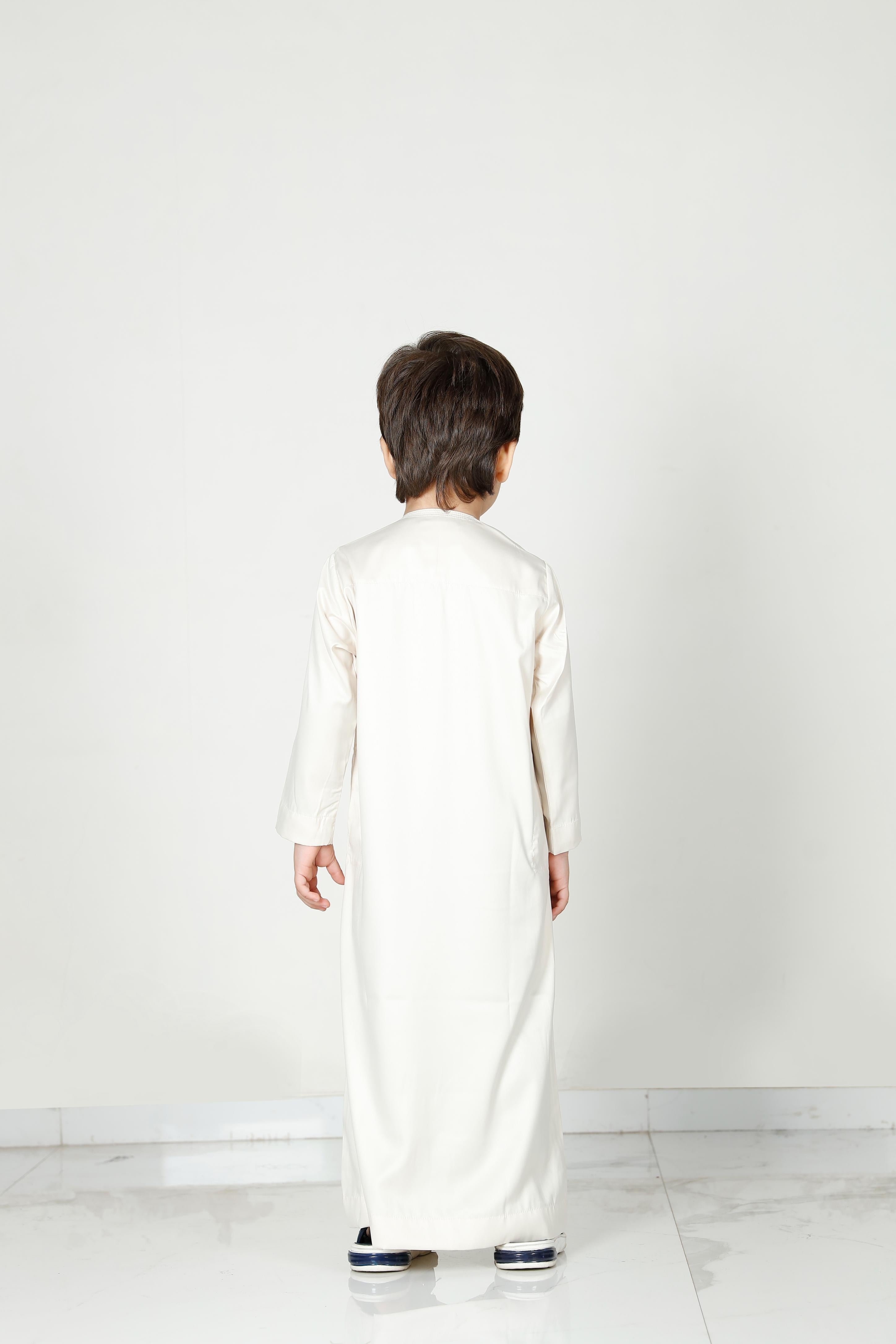 Kids Omani Thobe Butter 106 Col 2