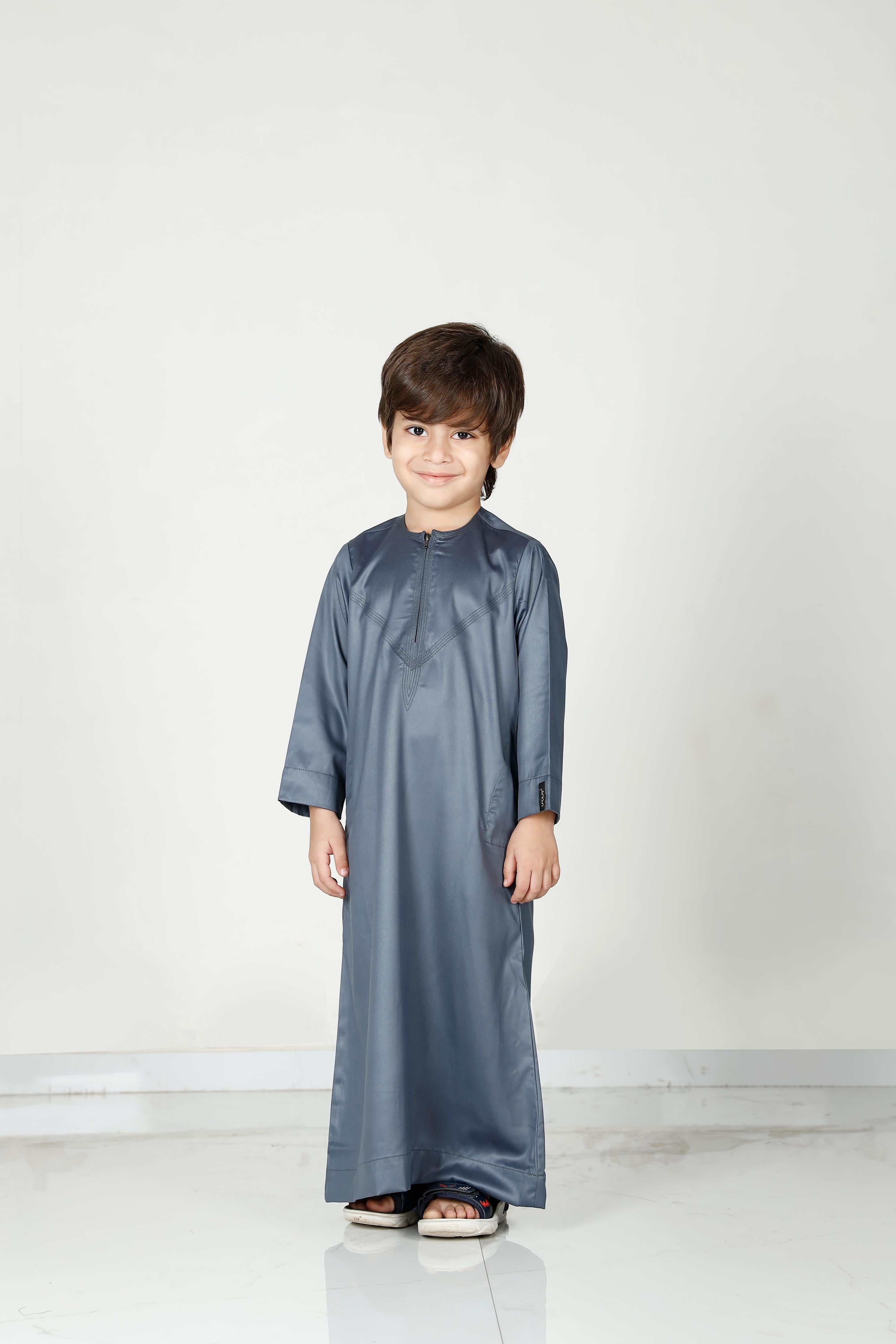 Kids Omani Thobe Slate 106 Col 17