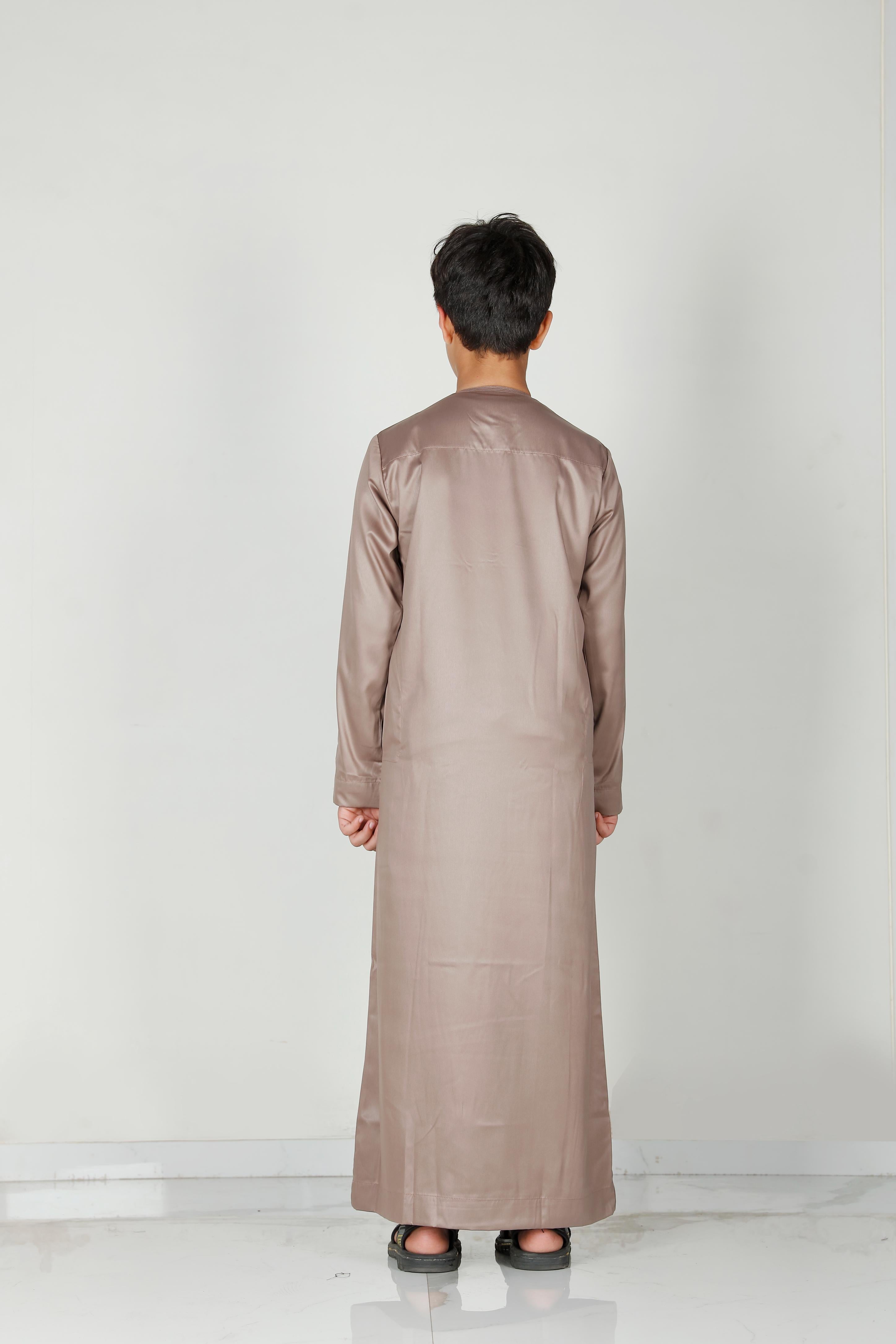 Kids Omani Thobe Chestnut 106 Col 7