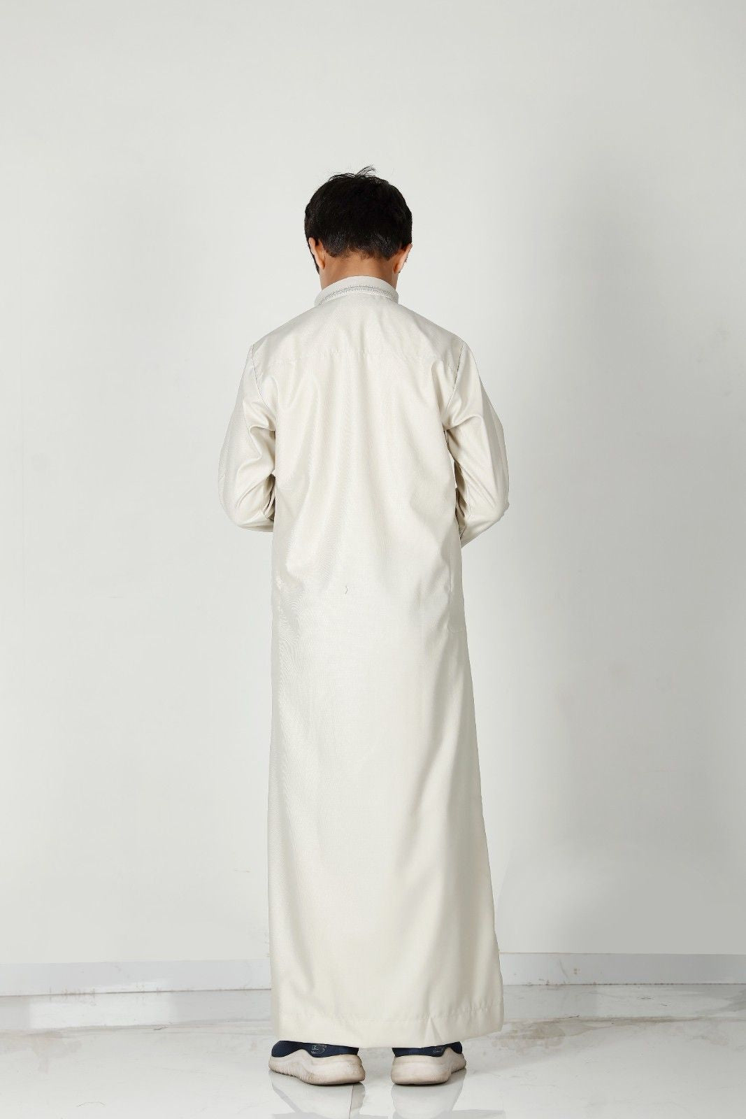 Premium Collared Kids Thobe Butter 110 Col 28