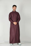 Premium Collared Thobe Burgundy 110 Col 7
