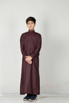 Premium Collared Kids Thobe Burgundy 110 Col 7