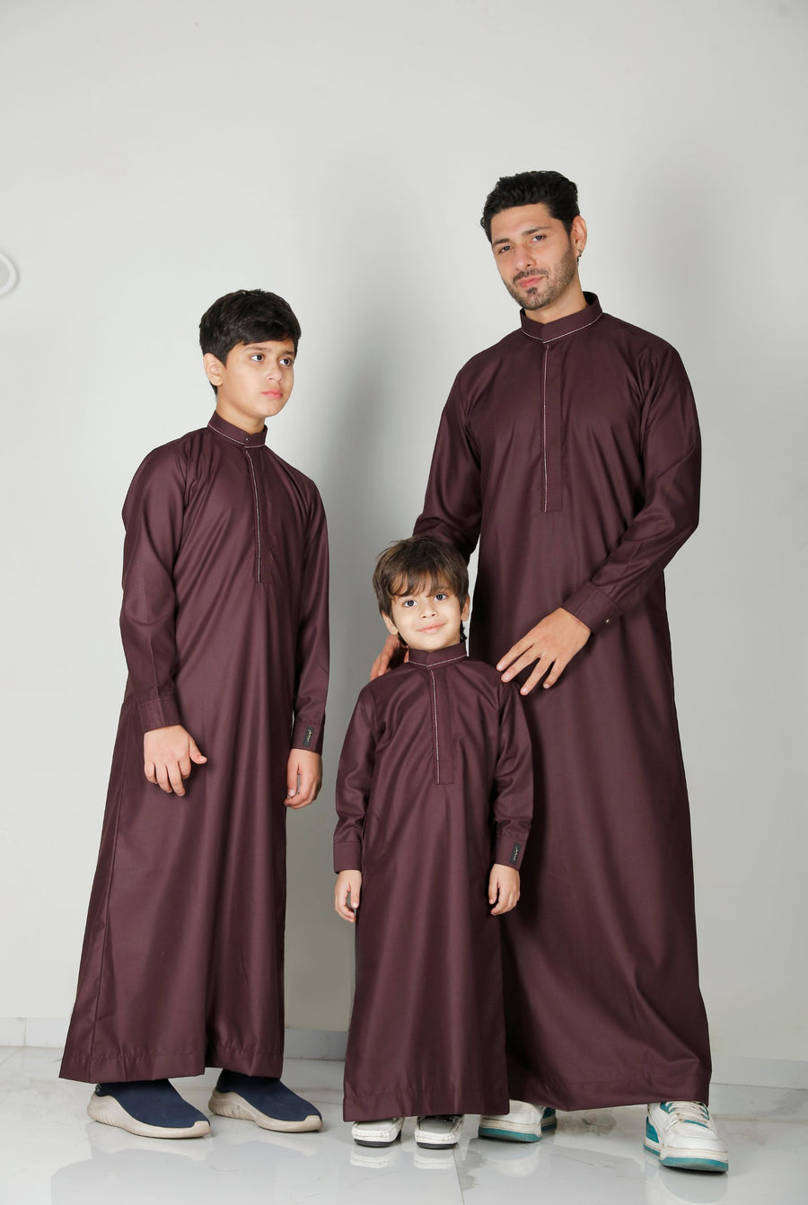 Premium Collared Thobe Burgundy 110 Col 7