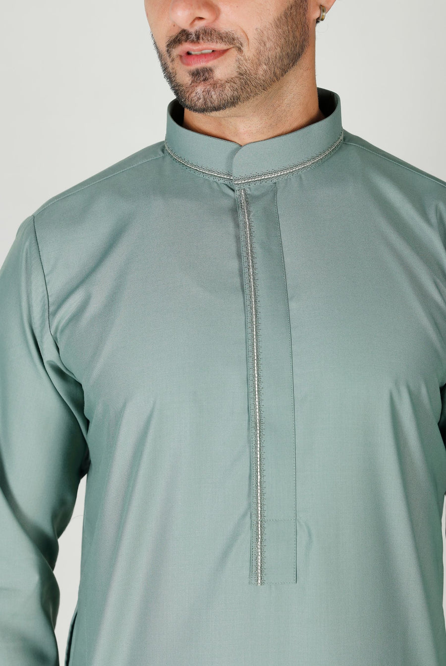 Collared Thobe Mint 110 Col 14