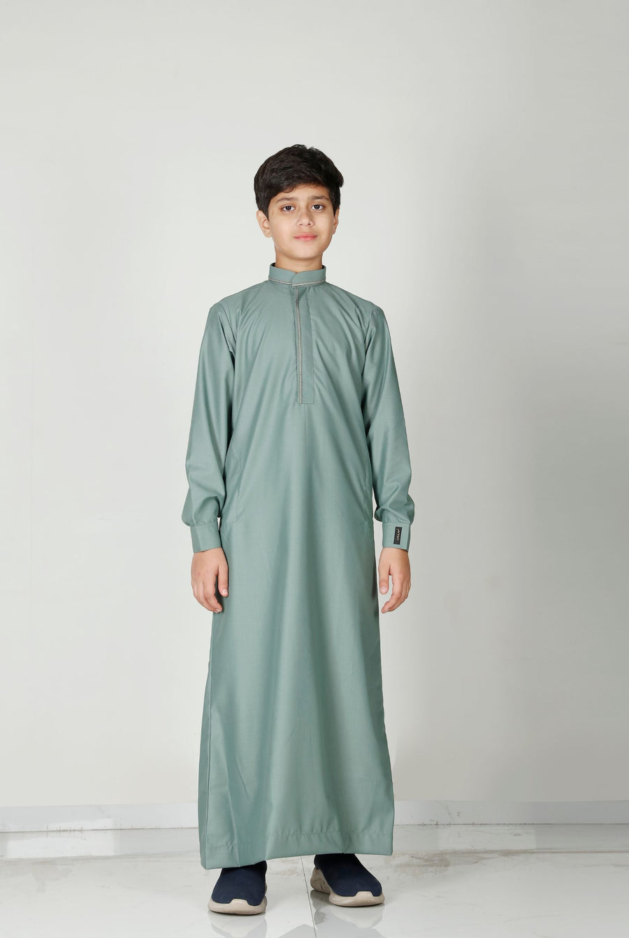 Boys Collared Thobe Mint 110 Col 14