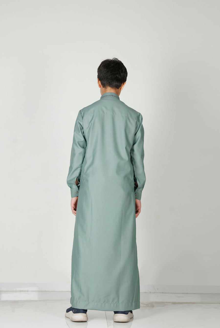 Boys Collared Thobe Mint 110 Col 14