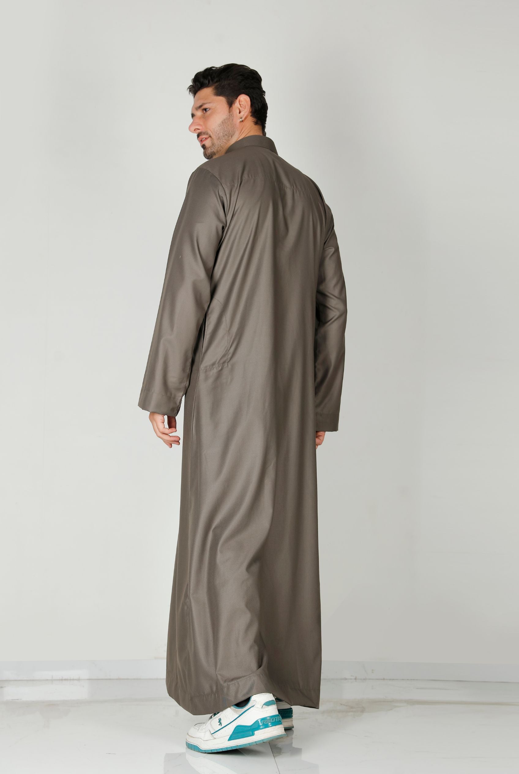 Premium Collared Thobe Mocha 113 Col 33
