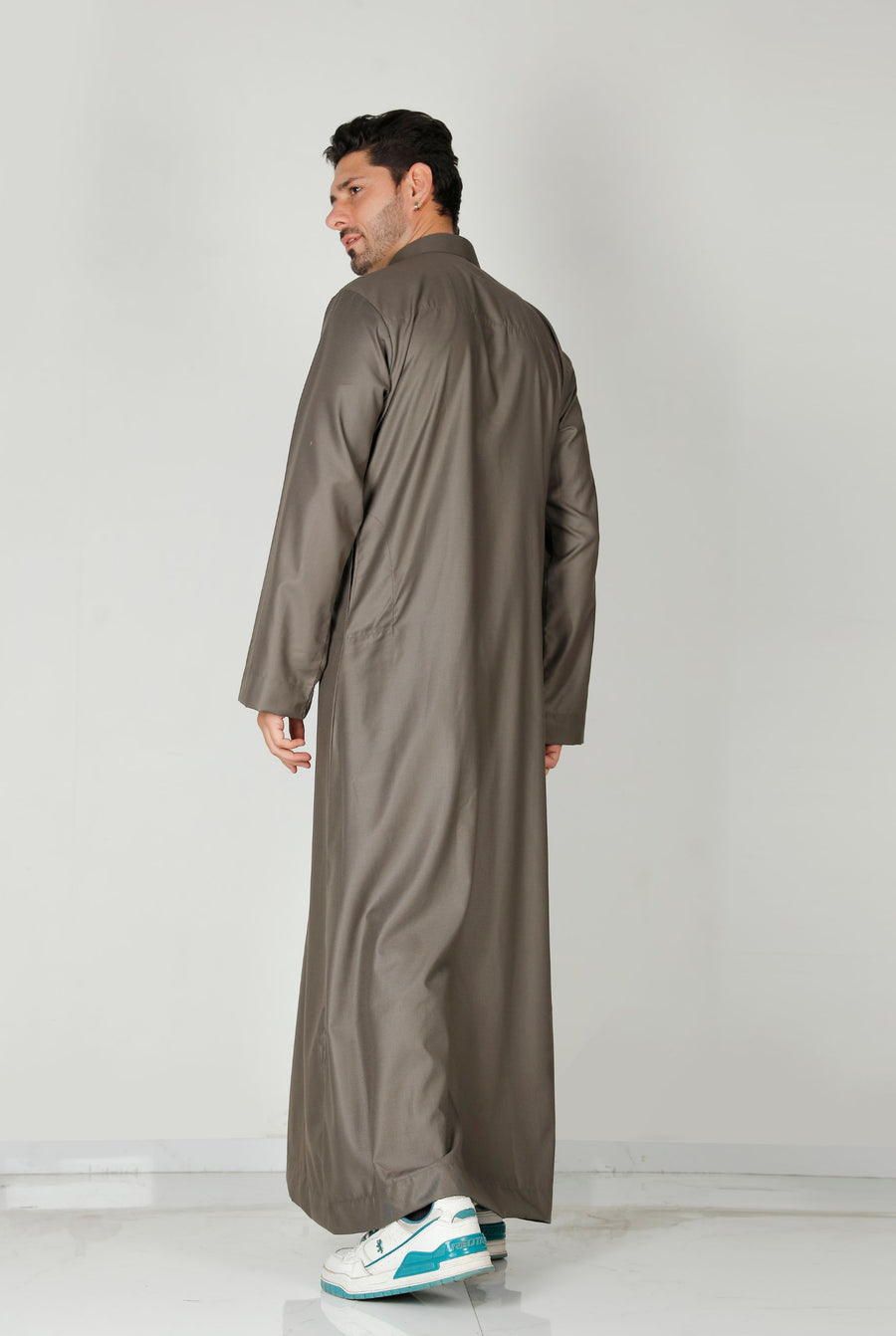 Premium Collared Thobe Mocha 113 Col 33