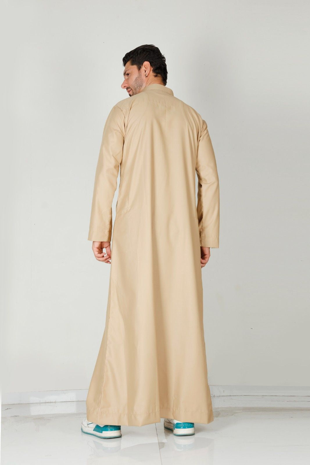 Premium Collared Thobe Beige 113 Col 20