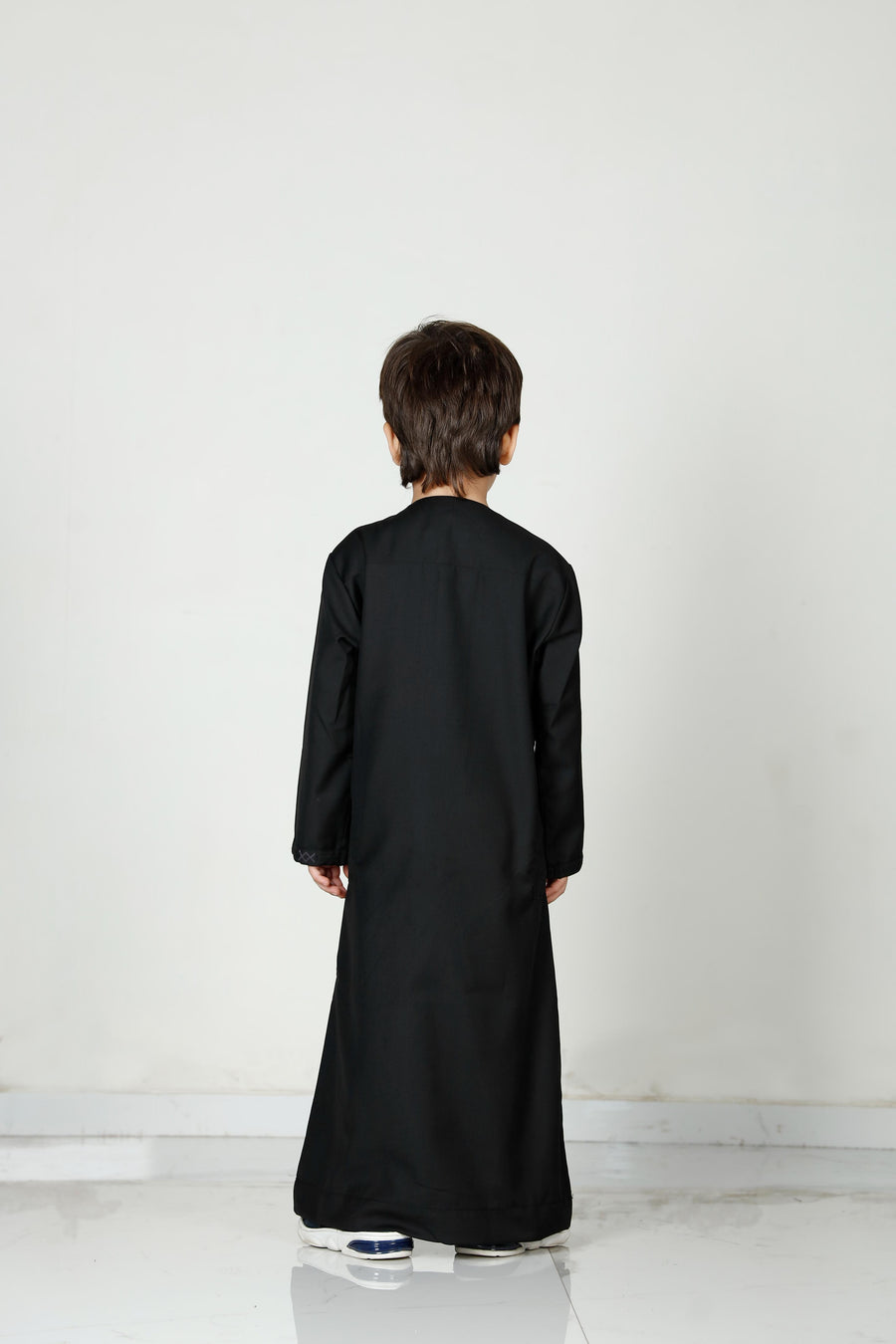 Kids Tasselled Thobe Black 114 Col 10