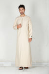 Mens Tasselled Thobe Beige 114 Col 4
