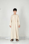 Kids Tasselled Thobe Beige 114 Col 4