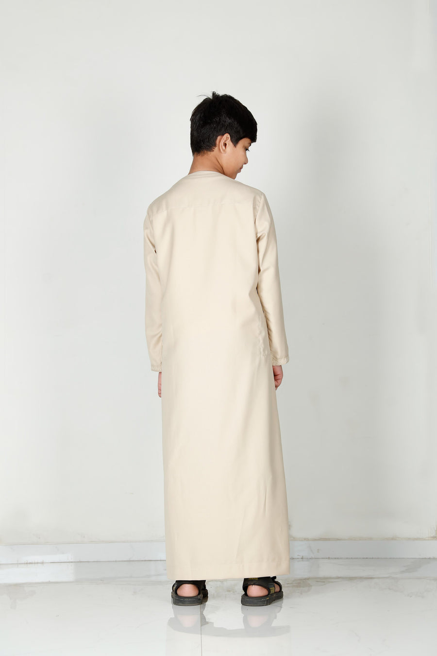 Kids Tasselled Thobe Beige 114 Col 4