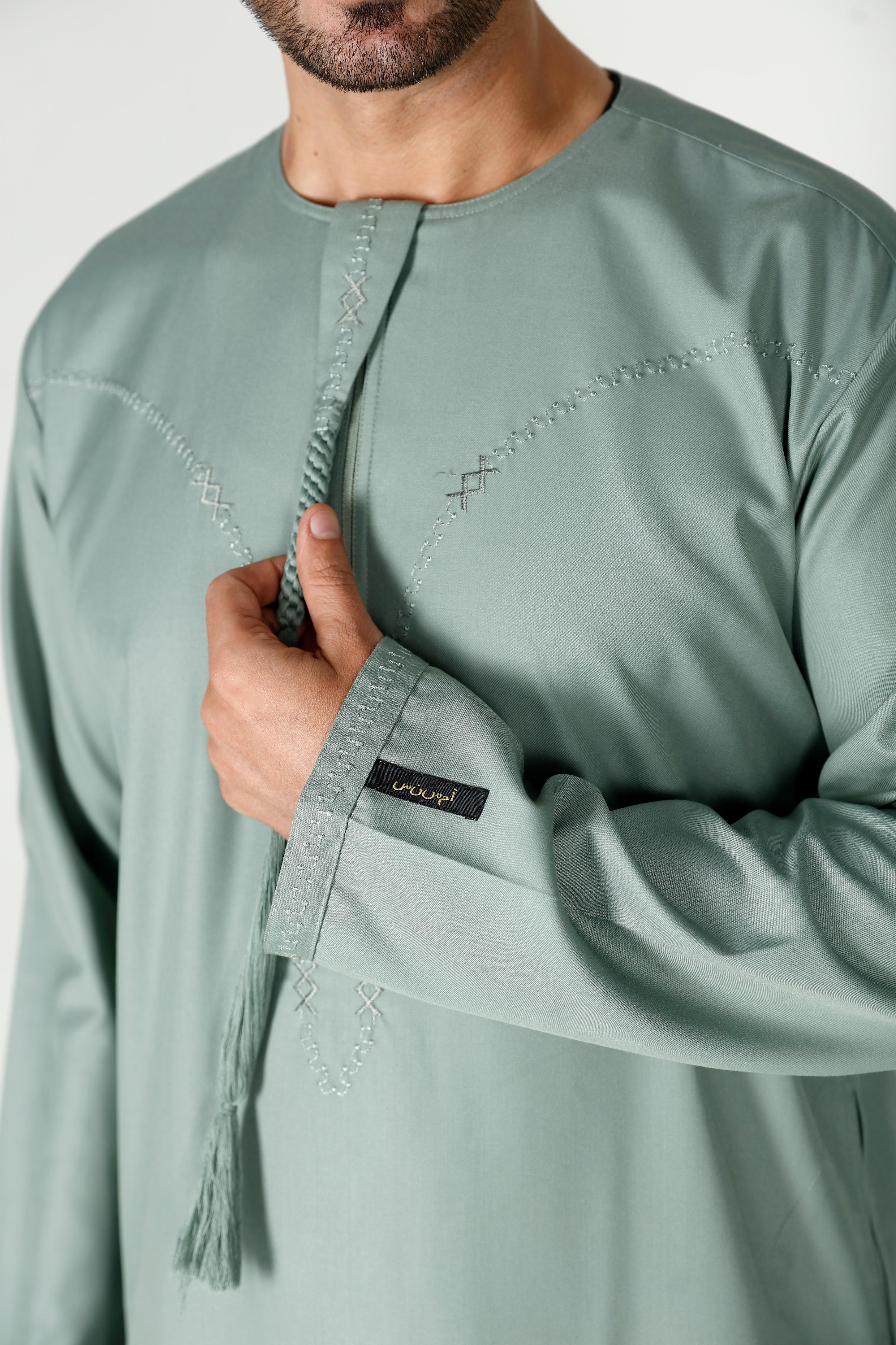 Mens Tasselled Thobe Mint 114 Col 6