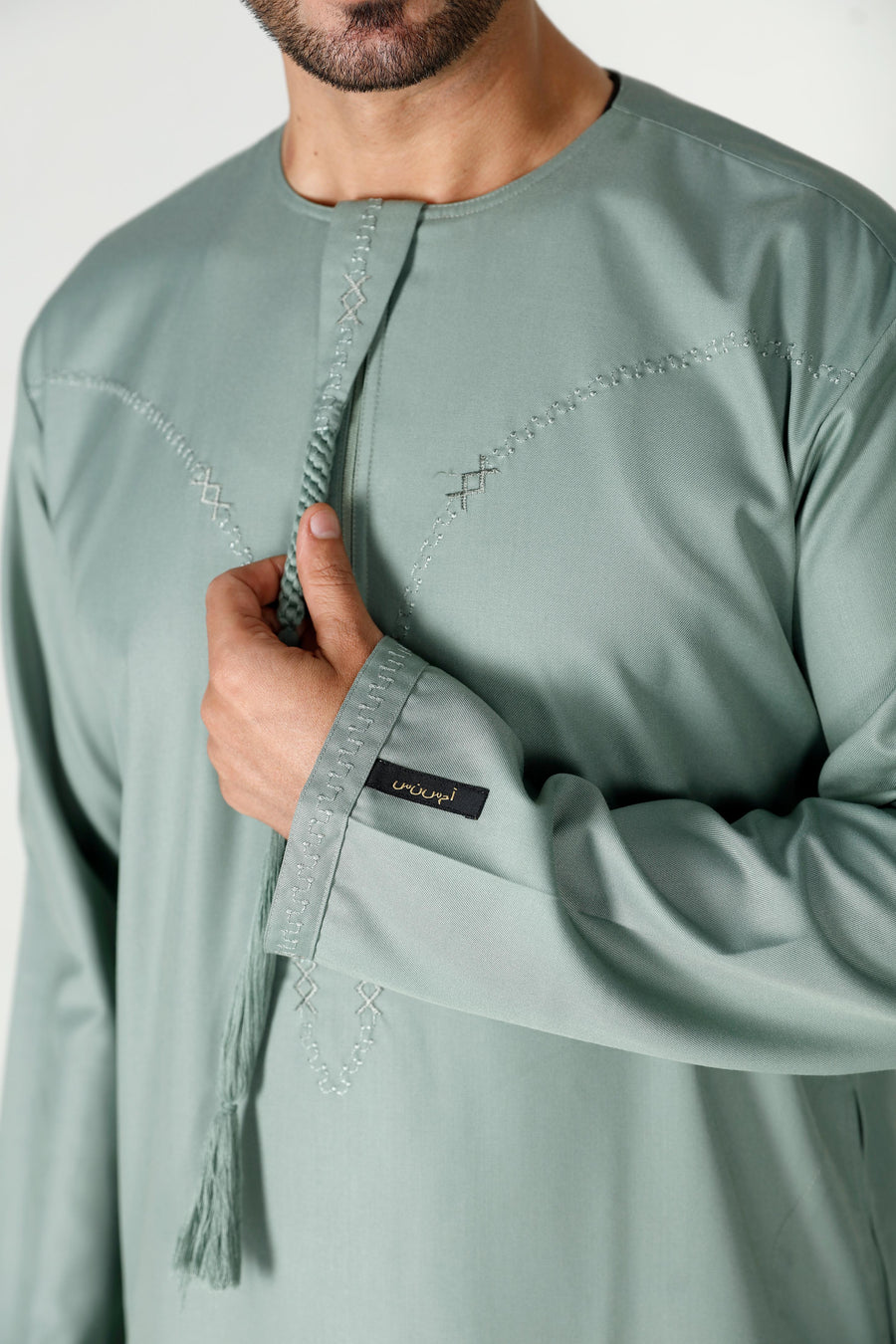 Mens Tasselled Thobe Mint 114 Col 6