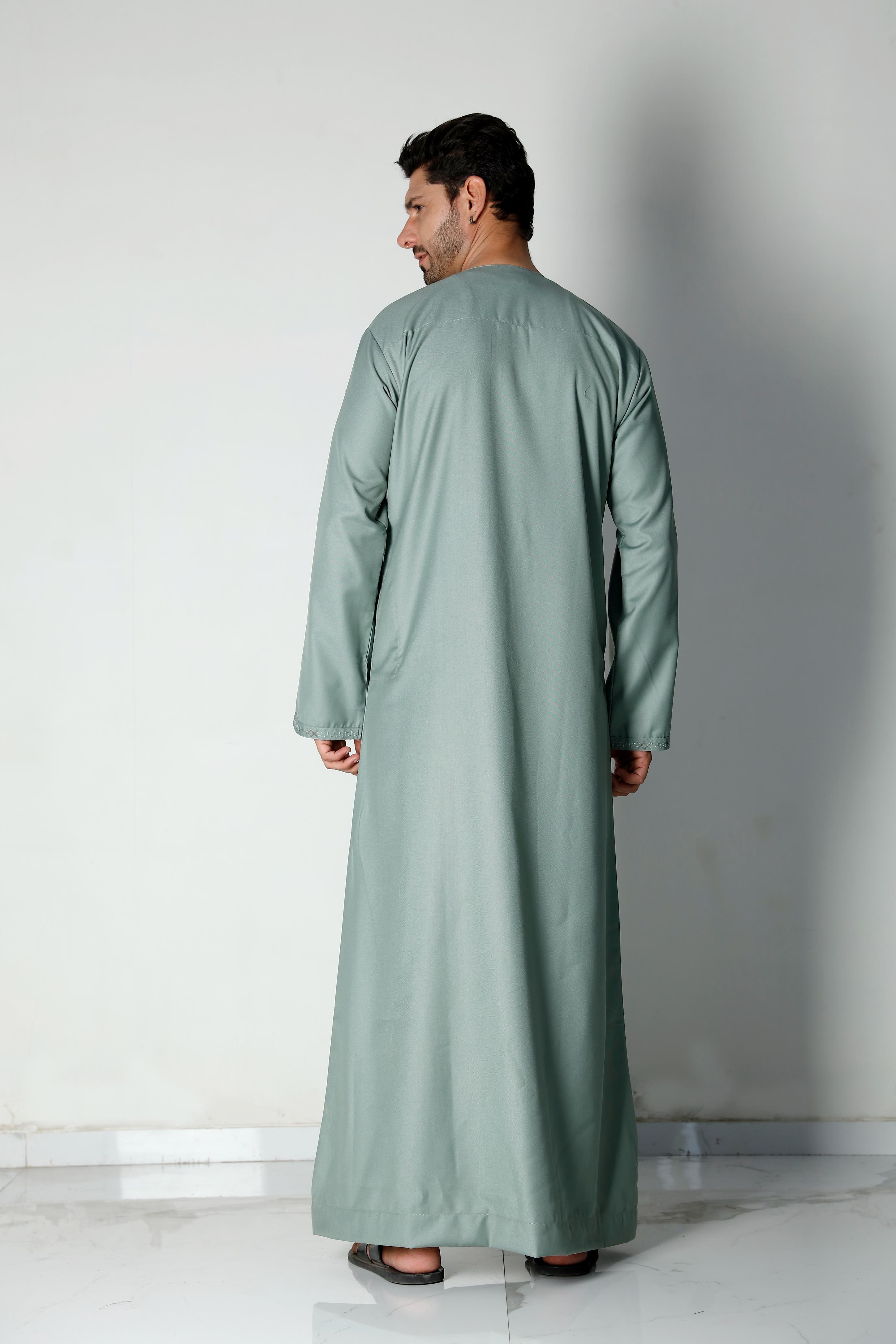 Mens Tasselled Thobe Mint 114 Col 6