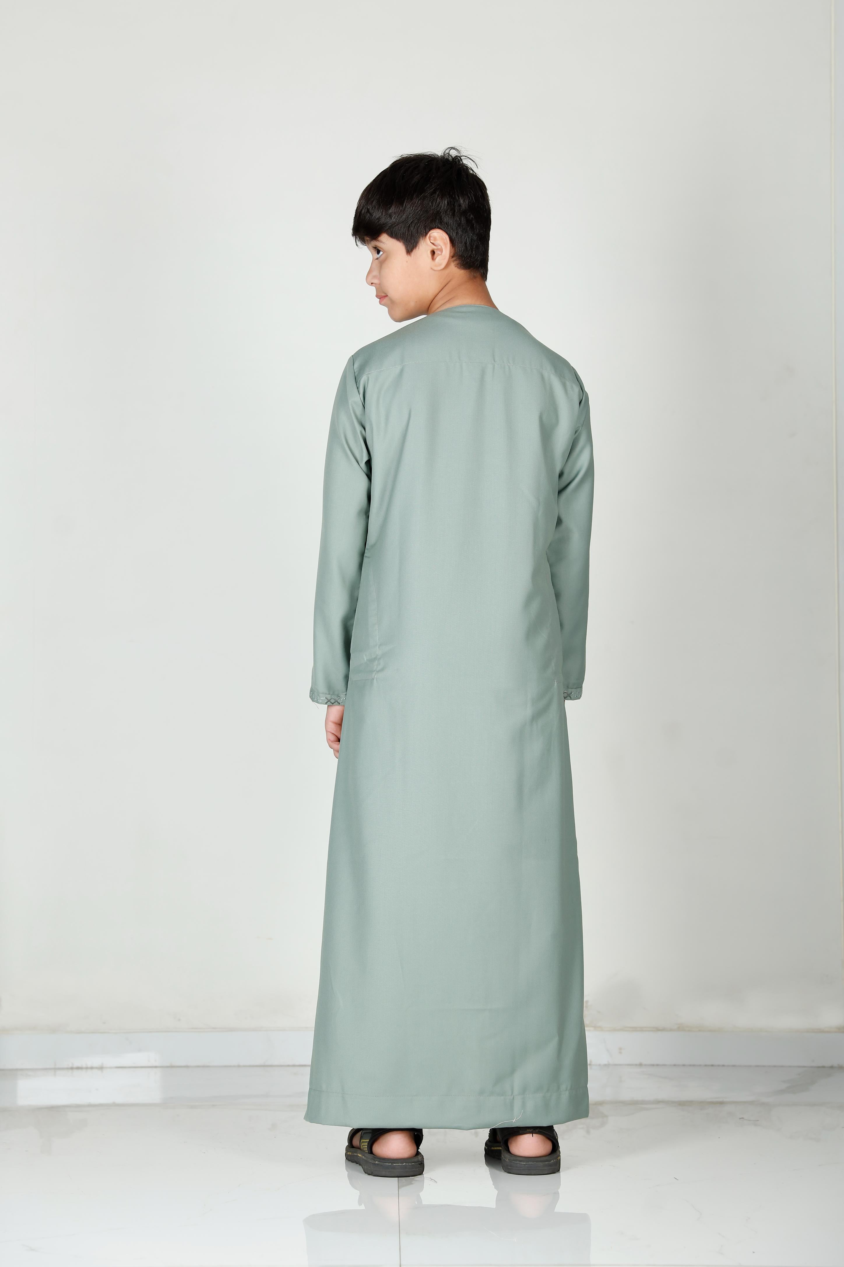Kids Tasselled Thobe Mint 114 Col 6