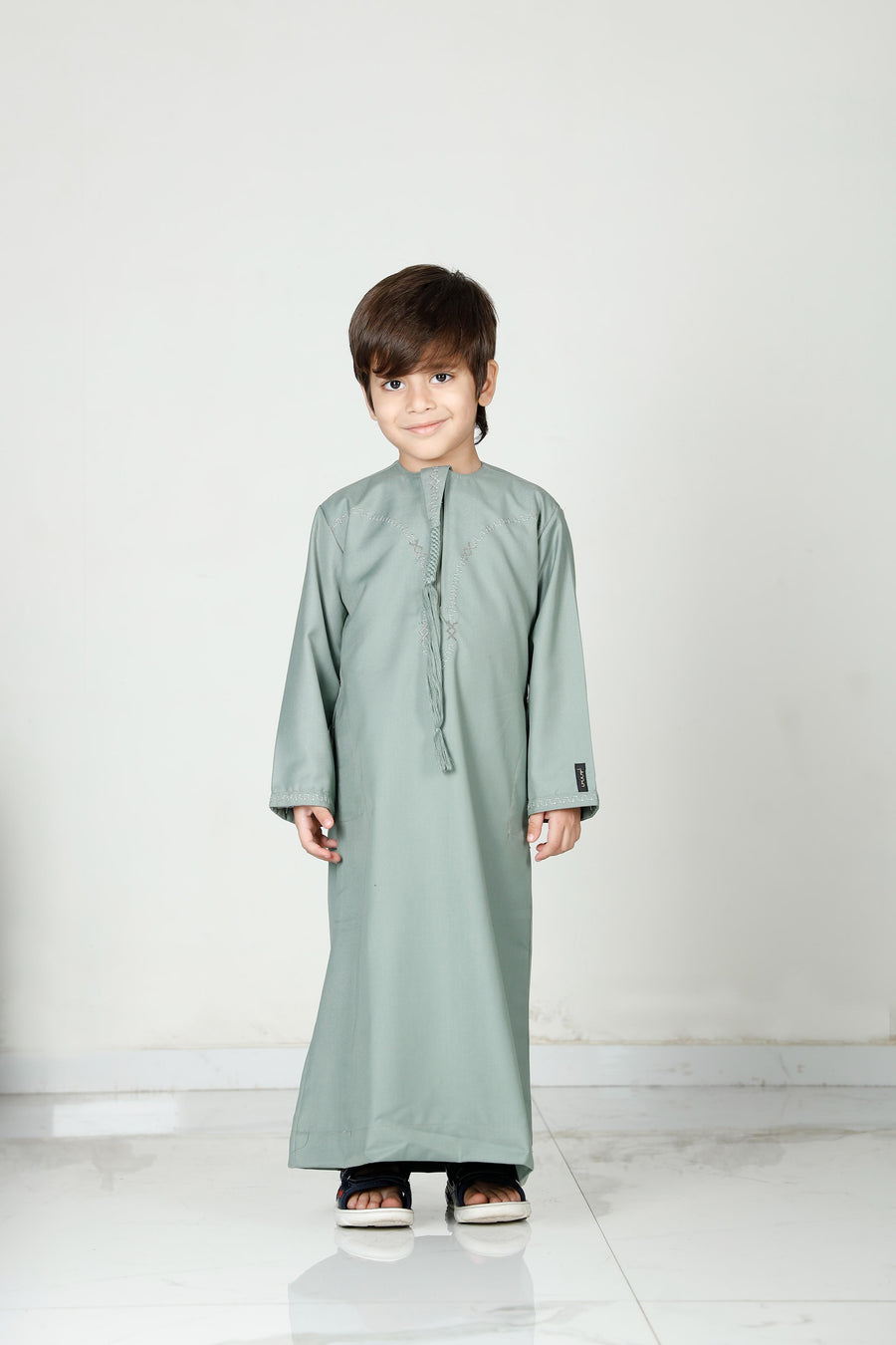 Kids Tasselled Thobe Mint 114 Col 6