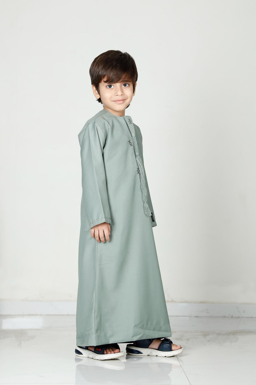 Kids Tasselled Thobe Mint 114 Col 6