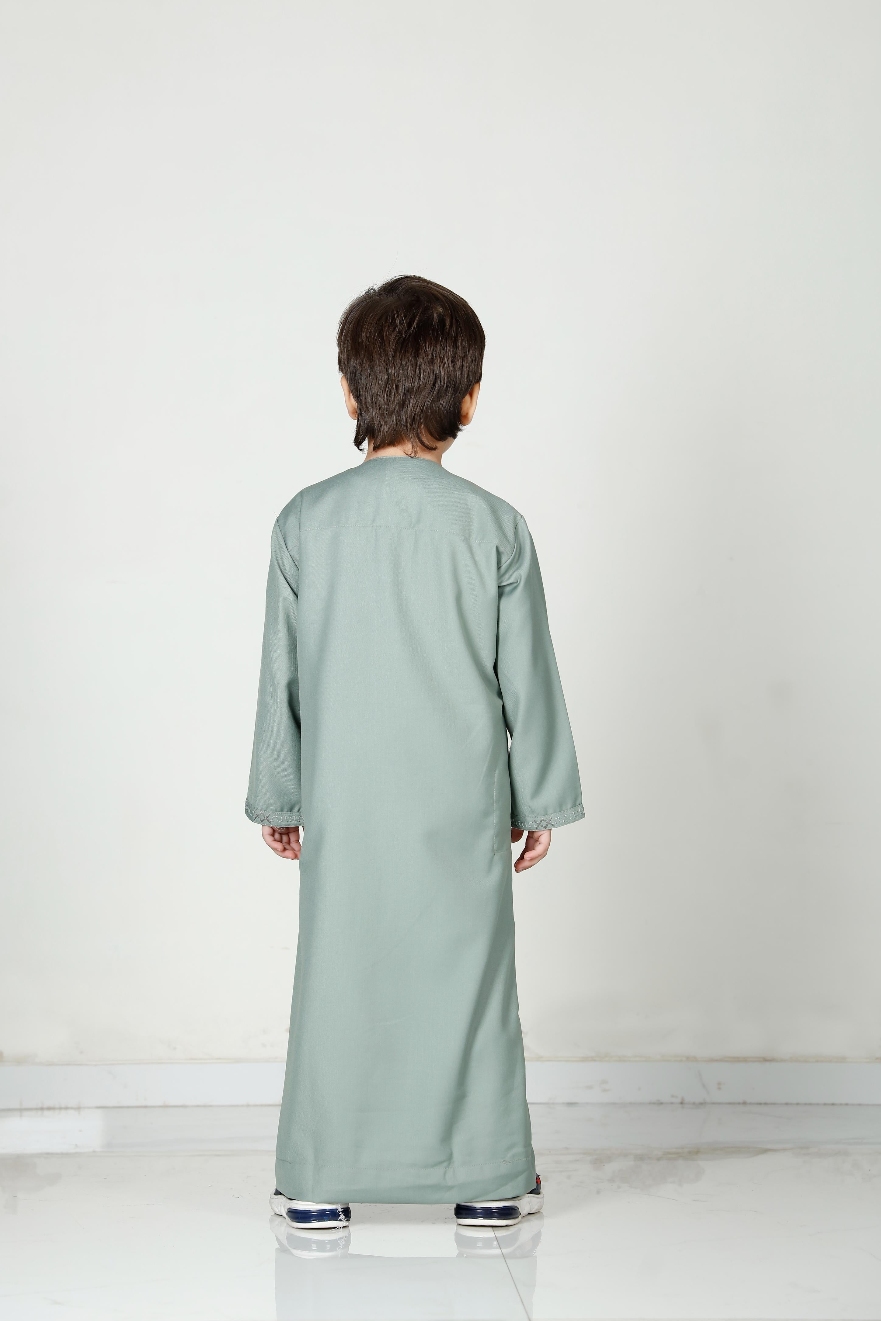 Kids Tasselled Thobe Mint 114 Col 6