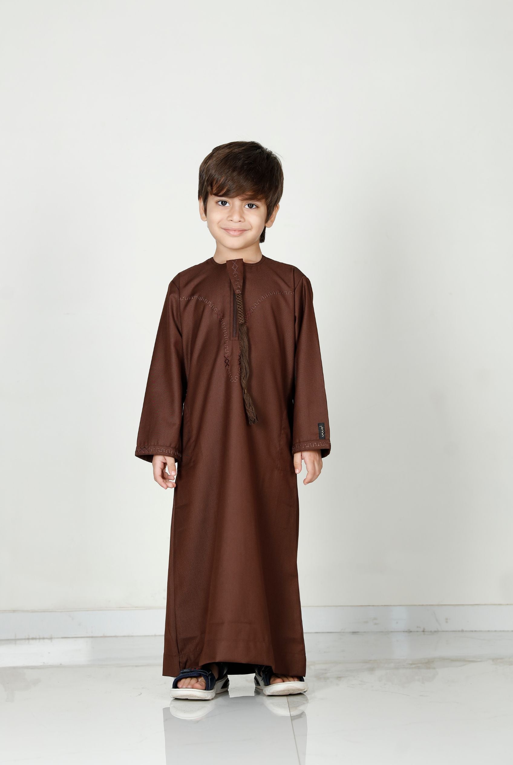 Boys Tasselled Thobe Brown 114 Col 9