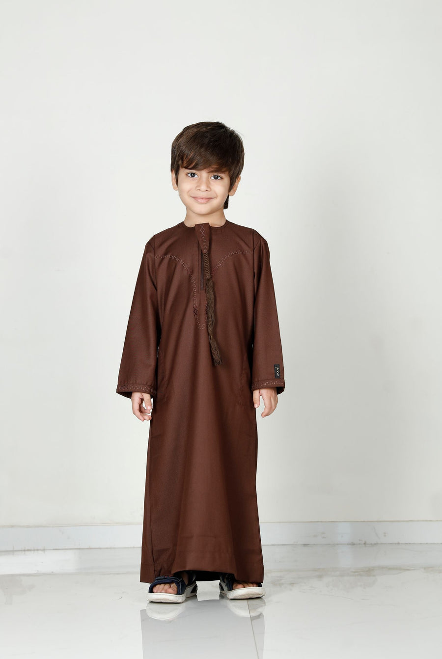 Boys Tasselled Thobe Brown 114 Col 9
