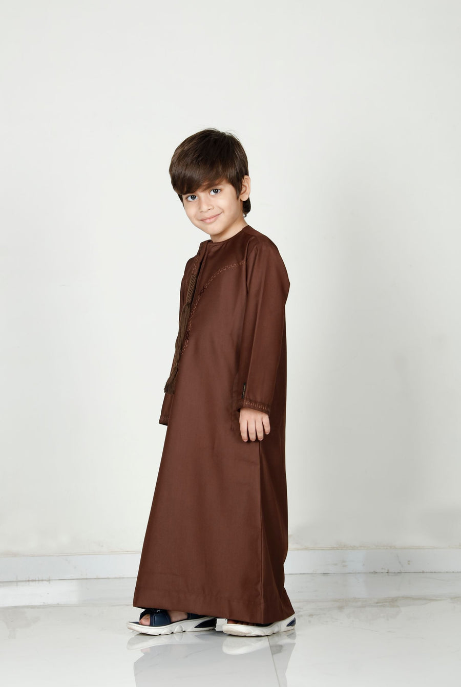Boys Tasselled Thobe Brown 114 Col 9