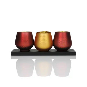 Medium Gold & Red Candle Set (199)