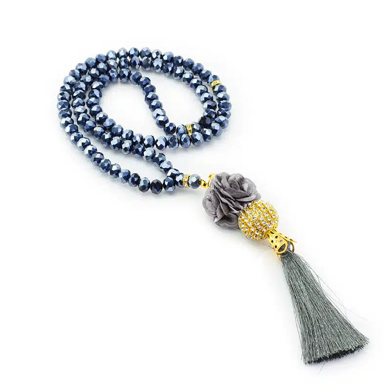 Dark Grey Crystal Tasbih (129)