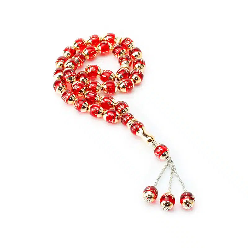 Two Tone Gold And Red Tasbih (601)