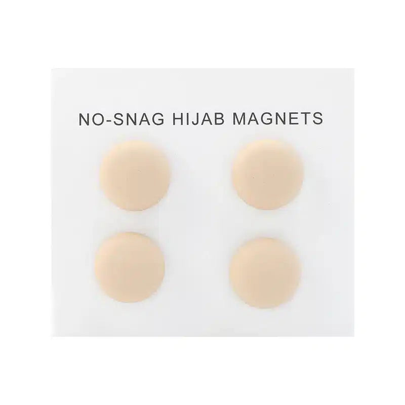 Matte Cream Hijab Magnets Pins - 4 Pack