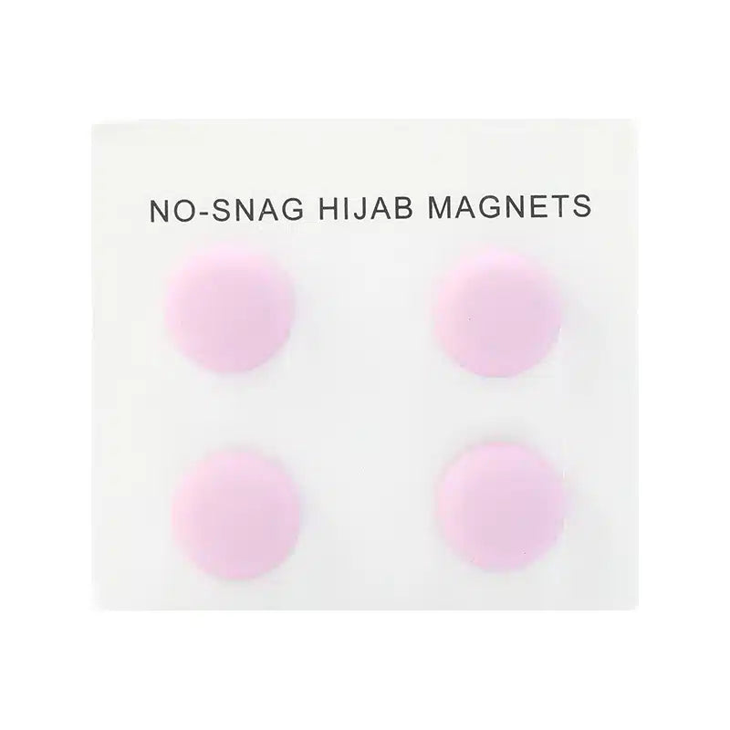 Matte Pink Hijab Magnets Pins - 4 Pack