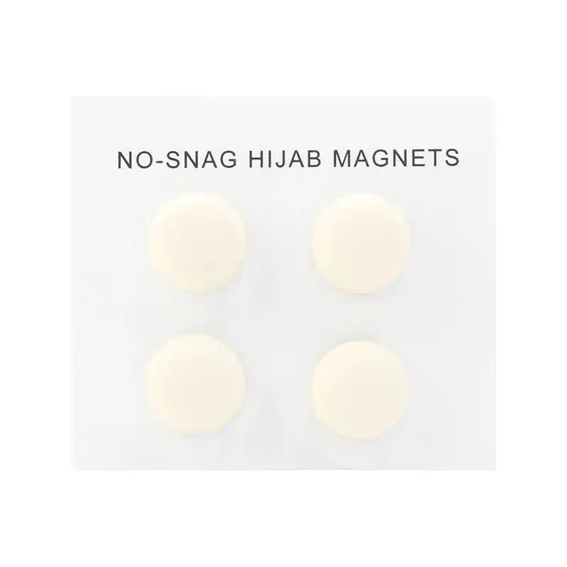 Matte Light Cream Hijab Magnets Pins - 4 Pack