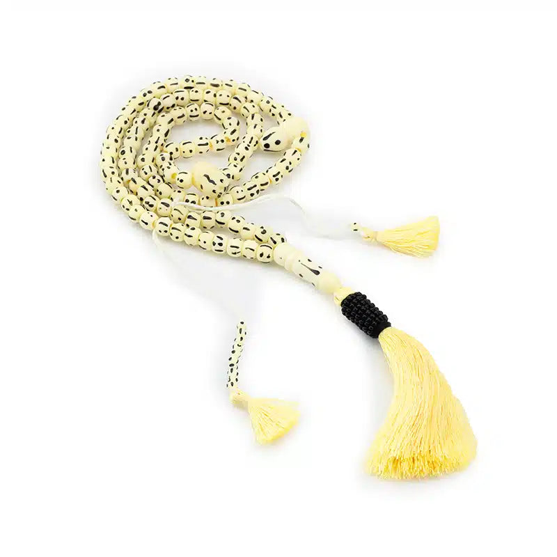 Cream Tasseled Camel Bone Tasbih (130)
