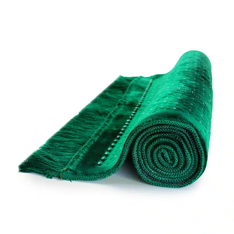 Plus Secc Emerald Green With White Pattern  Prayer Mat
