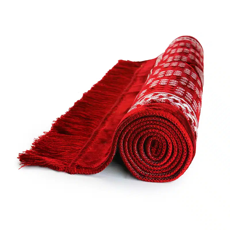 Plus Star Red With White A Pattern Prayer Mat