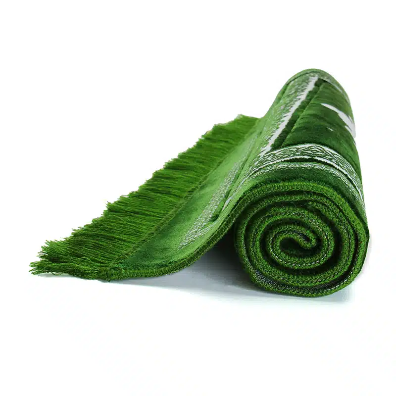 Plus Star Secc Green And White Prayer Mat
