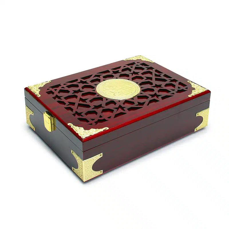 Burgundy Wood Quran Box AM10039